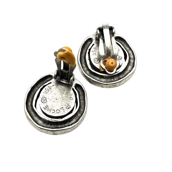 Patricia Locke Swarovski Crystal Silver Tone Clip Earrings - Picture 4 of 4